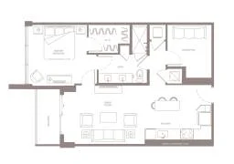 1 BED 1 BATH DEN Unit 616