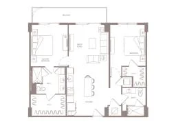 2 BEDS 2 BATHS Unit 604