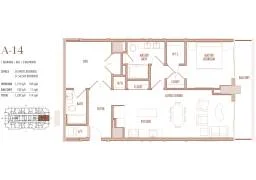 1 Bedroom Den Model A-14 Unit 5406