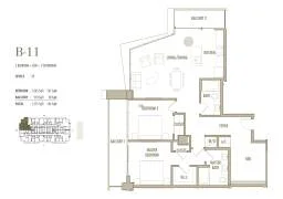 2 Bedroom Den Model B-11 Unit 5901